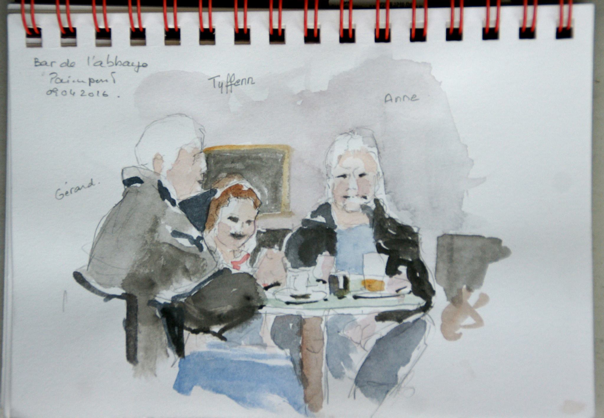 Samedi Croquis à Paimpont – Au(x) bistrot(s) et à la Porte des Secrets